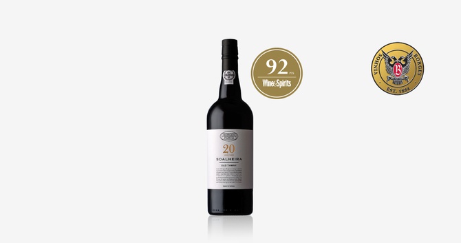 Borges Soalheira Porto Old Tawny 20 Anos com 92 pontos na Wine & Spirits