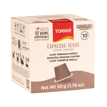 TORRIÉ EXPRESSO FORTE CÁPSULA HOME COMPOSTABLE - NESPRESSO®* COMPATÍVEL